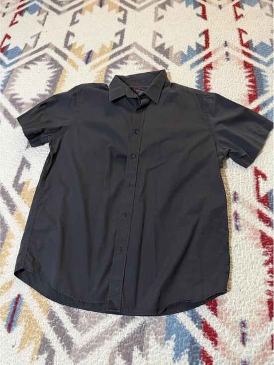 UNTUCKit Shirt Black Short Sleeve Mens Size L Slim Fit 100% Cotton - Picture 2 of 5
